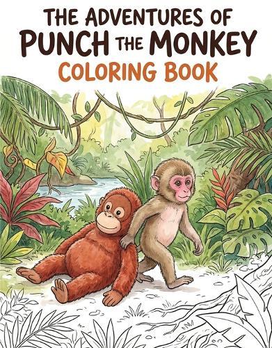 The Adventures of Punch the Monkey Coloring Book for Adults and Kids