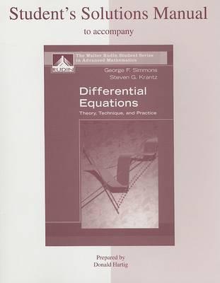 Student's Solutions Manual to Accompany Differential Equations: Theory, Technique, and Practice
