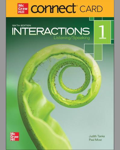 Interactions Level 1 Listening/Speaking Student Registration Code for Connect ESL (Stand Alone)