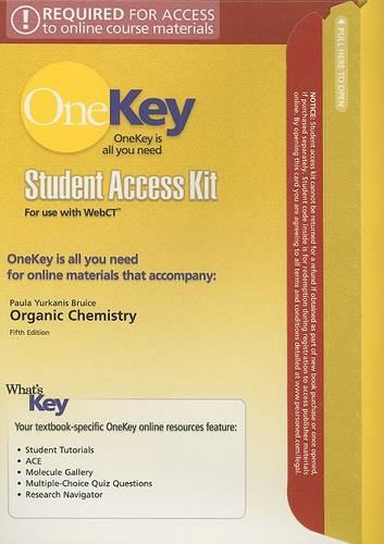 OneKey WebCT, Student Access Kit, Organic Chemistry
