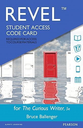 Revel for The Curious Writer -- Access Card