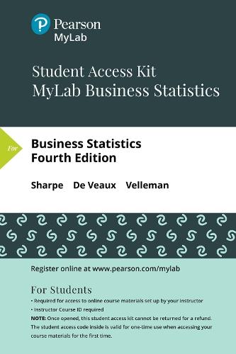 MyLab Statistics with Pearson eText Access Code (24 Months) for Business Statistics