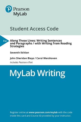 MyLab Writing with Pearson eText -- Access Card -- for Along These Lines: Writing Sentences and Paragraphs