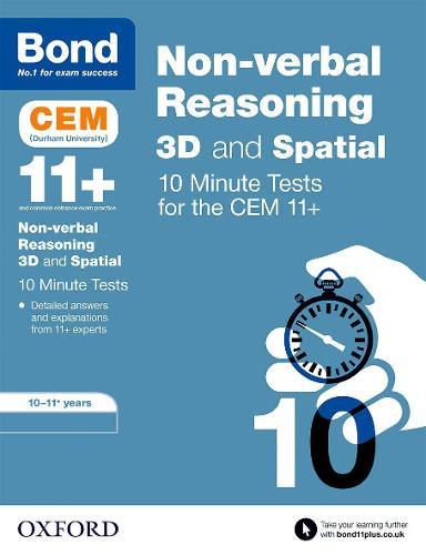 Bond 11+ CEM 3D Non-Verbal Reasoning 10 Minute Tests (now Cambridge Select Insight): 10-11 Years