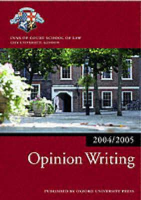 Opinion Writing 2004/2005