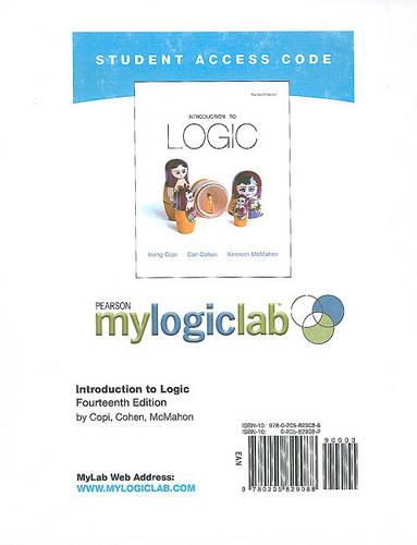 MyLab Logic without Pearson eText -- Standalone Access Card -- for Introduction to Logic