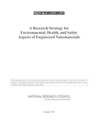A Research Strategy for Environmental, Health, and Safety Aspects of Engineered Nanomaterials