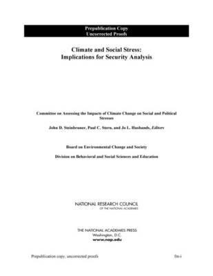 Climate and Social Stress: Implications for Security Analysis