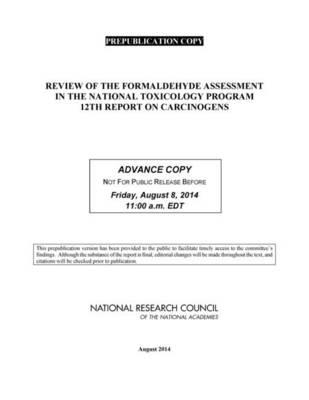 Review of the Formaldehyde Assessment in the National Toxicology Program 12th Report on Carcinogens