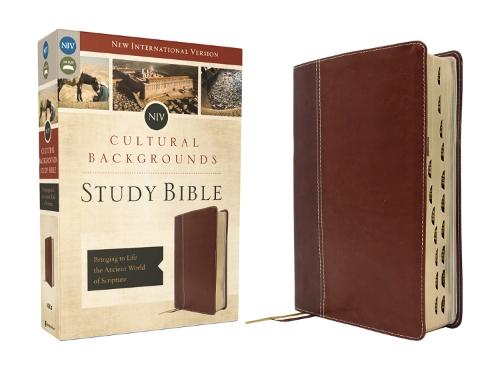 NIV, Cultural Backgrounds Study Bible (Context Changes Everything), Leathersoft, Brown, Red Letter, Thumb Indexed: Bringing to Life the Ancient World of Scripture