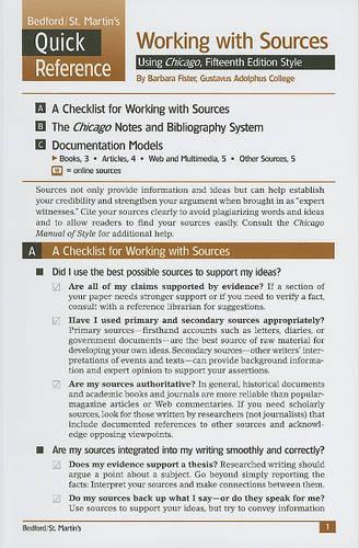 Working with Sources Using Chicago Style