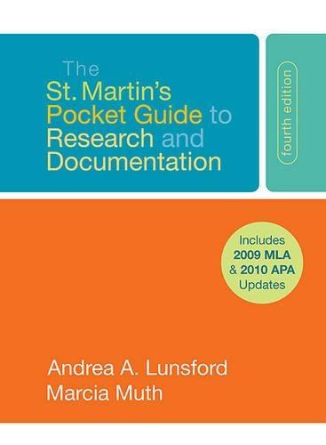 The St. Martin's Pocket Guide to Research and Documentation