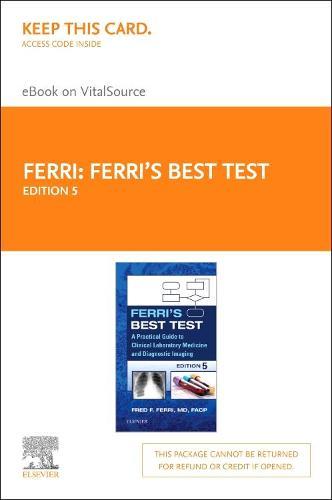 Ferri's Best Test Elsevier eBook on Vitalsource (Retail Access Card): Ferri's Best Test Elsevier eBook on Vitalsource (Retail Access Card)