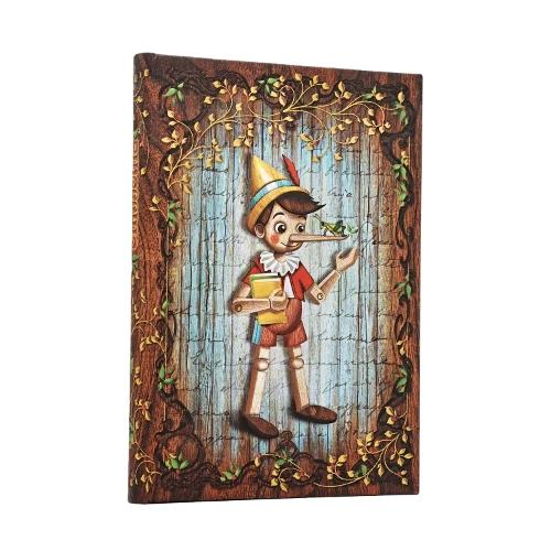 Carlo Collodi, Pinocchio (Fairy Tale Collection) Midi Unlined Hardcover Journal (Elastic Band Closure)