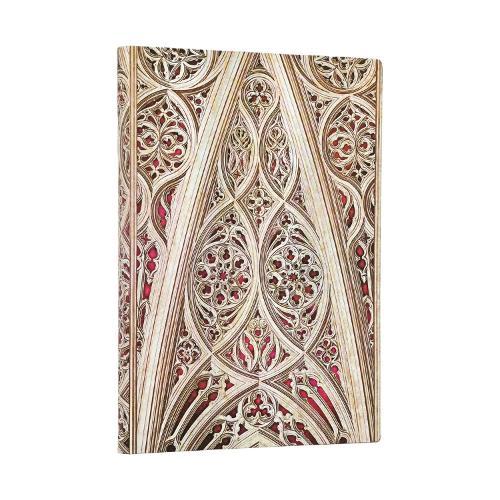 Vault of the Milan Cathedral (Burgundy) (Duomo di Milano) Midi Unlined Softcover Journal (Elastic Band)