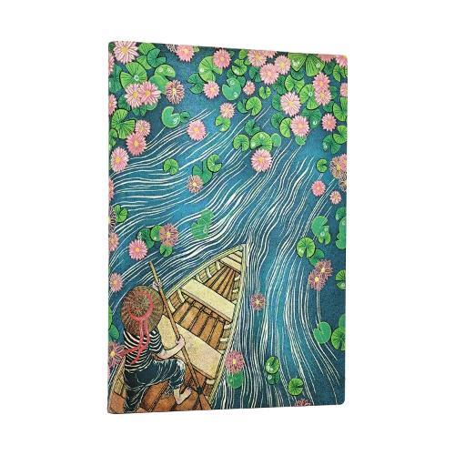 Lotus River (Living with Yuko) Midi Lined Softcover Journal (Elastic Band Closure)