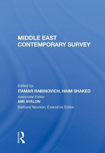 Middle East Contemporary Survey, Volume Xi, 1987