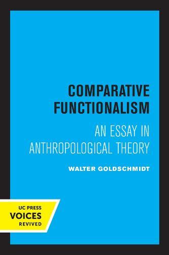 Comparative Functionalism: An Essay in Anthropological Theory
