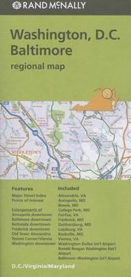 Folded Map Washington DC Baltimore MD Regional