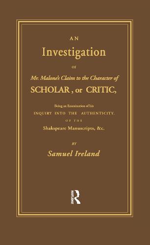 Investigation into Mr. Malone's Claim to Charter of Scholar: Volume 24