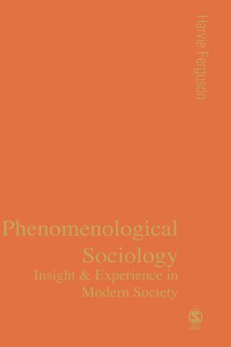 Phenomenological Sociology: Experience and Insight in Modern Society