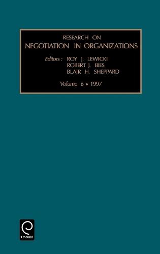 Research on Negotiation in Organizations