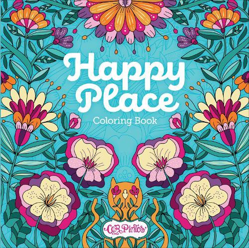 Happy Place Coloring Book: Adult Coloring Book for Relaxation and Stress Relief with 98 Patterns, Including Flowers, Birds, Butterflies, Word Art, Mazes, and Journaling Prompts for Creative Mindfulness