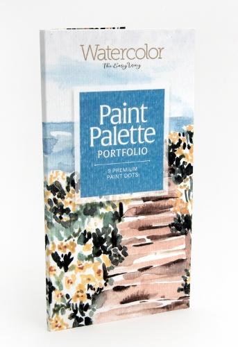 Watercolor the Easy Way Paint Palette Portfolio Coastal: 9 Premium Paint Dots