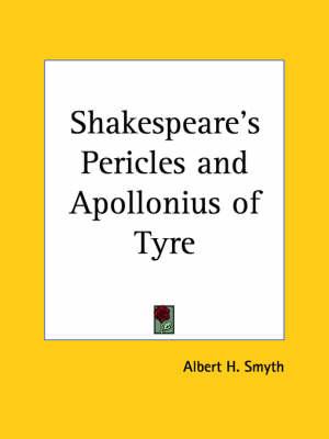 Shakespeare's Pericles and Apollonius of Tyre (1898)