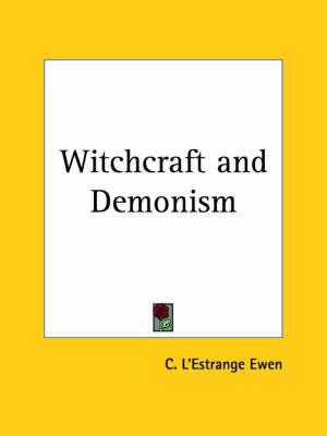Witchcraft and Demonism (1933)