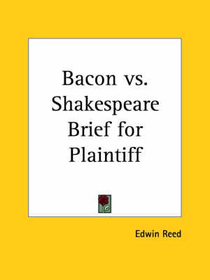 Bacon Vs. Shakespeare Brief for Plaintiff (1897)
