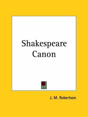 Shakespeare Canon (1922)