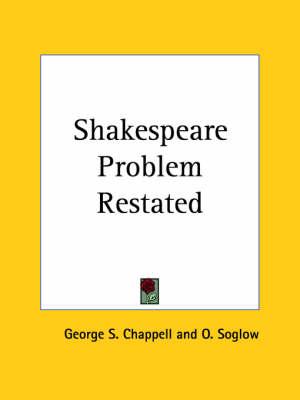 Shakespeare Problem Restated (1937)