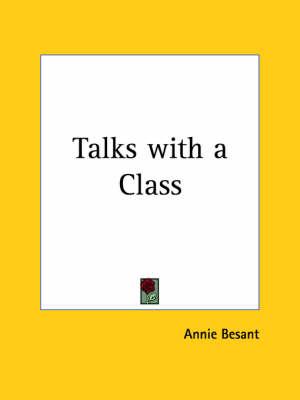 Talks with a Class (1922)