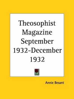 Theosophist Magazine (September 1932-December 1932)