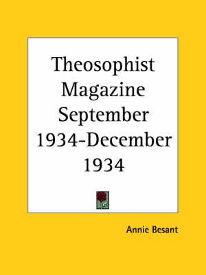Theosophist Magazine (September 1934-December 1934)