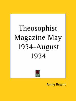 Theosophist Magazine (May 1934-August 1934)
