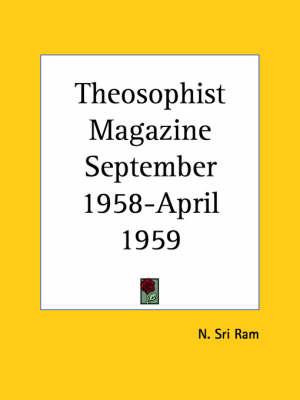 Theosophist Magazine (September 1958-April 1959)
