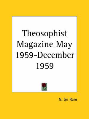 Theosophist Magazine (May 1959-December 1959)