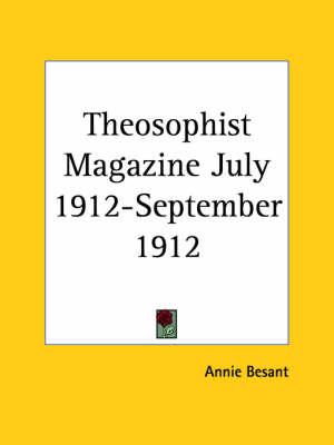 Theosophist Magazine (July 1912-September 1912)