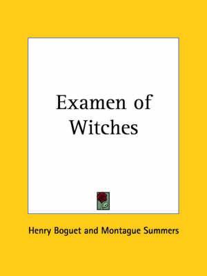 Examen of Witches (1929)