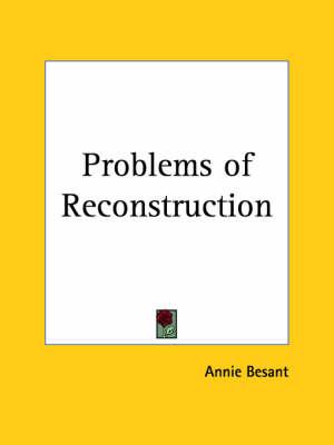 Problems of Reconstruction (1919)