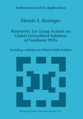 Parametric Lie Group Actions on Global Generalised Solutions of Nonlinear PDEs: Including a Solution to Hilbert’s Fifth Problem