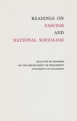 Readings on Fascism and National Socialism