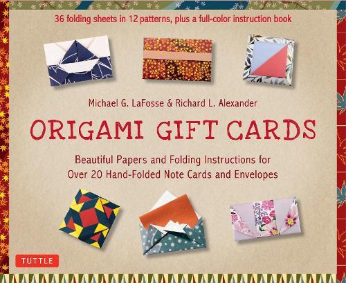 Origami Gift Cards Kit: Beautiful Papers and Folding Instructions for Over 20 Hand-folded  Note Cards and Envelopes (36 Sheets in 12 Patterns & Color Book)