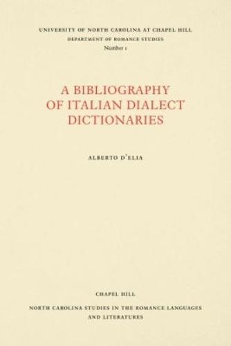 A Bibliography of Italian Dialect Dictionaries
