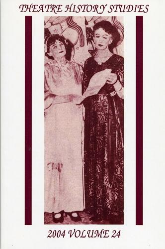 Theatre History Studies 2004: Volume 24