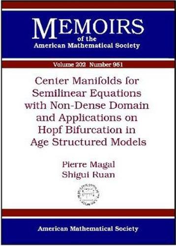 Center Manifolds for Semilinear Equations with Non-dense Domain and Applications to Hopf Bifurcation in Age Structured Models