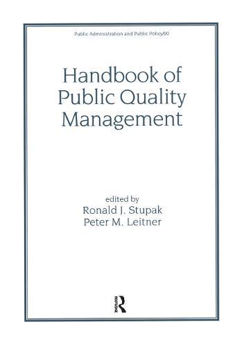 Handbook of Public Quality Management