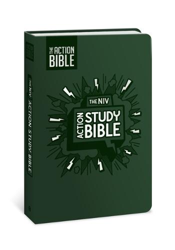 NIV Action Study Bible, Leathersoft, Forest, Full Color